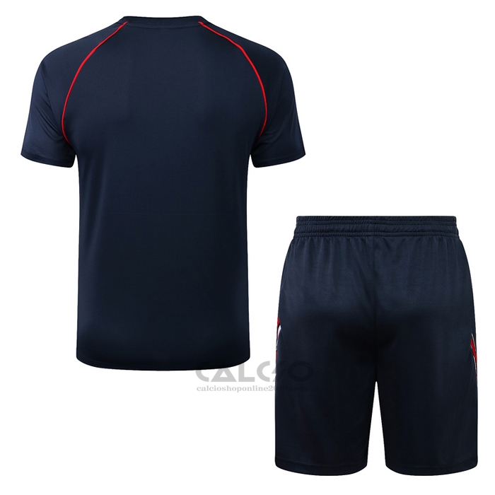 Tuta da Track Paris Saint-Germain Jordan Manica Corta 2022-2023 Blu - Pantaloncini